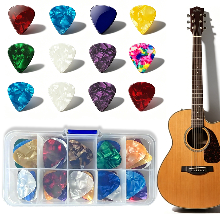 Musical Instrument Fagot - 20-50pcs Boxed Celluloid Guitar Picks Bass