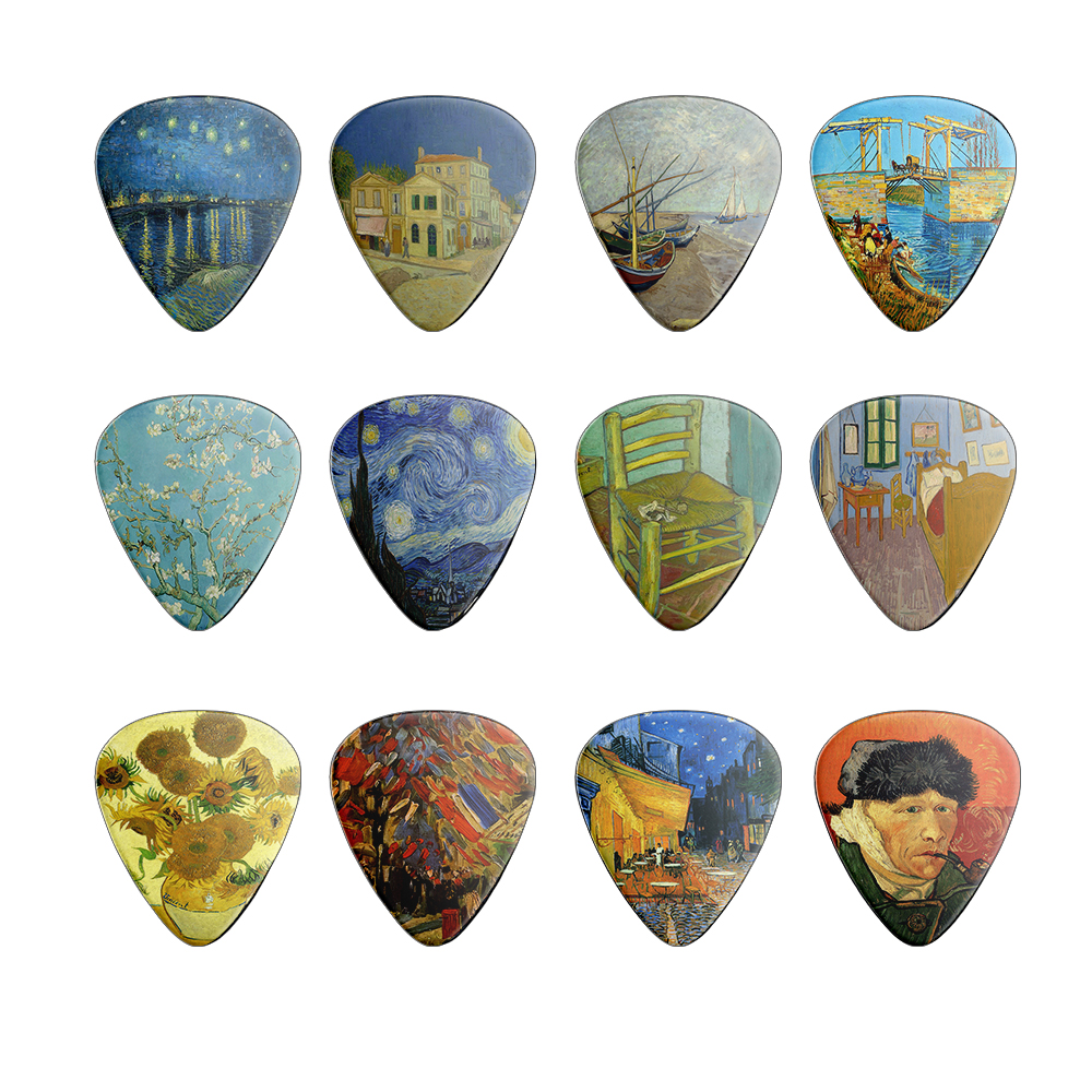 Musical Instrument Fagot - 12pcs/Set Van Gogh Themed Guitar Picks