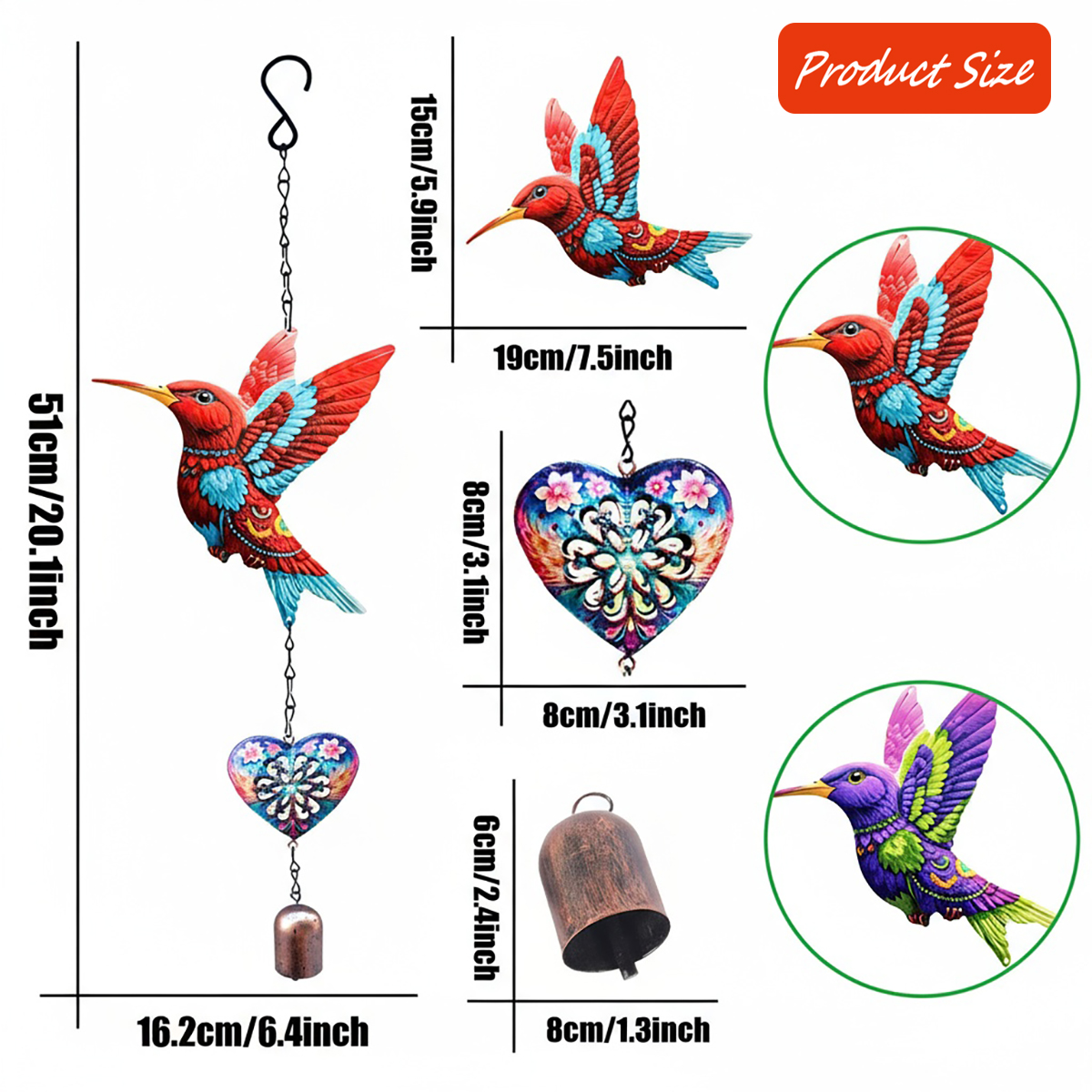 20 Inch Outdoor Metal Hummingb – Musical Instrument Chimes recenzja i cena