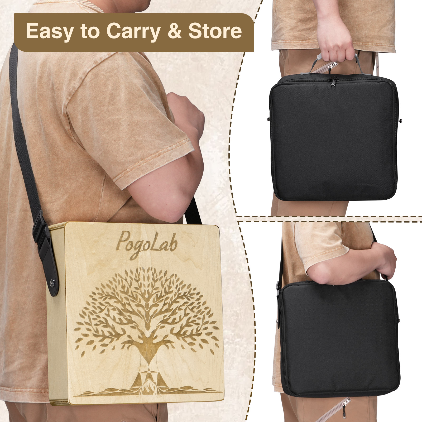 Pogolab Portable Cajon with Sn – Musical Instrument Cajon recenzja i cena