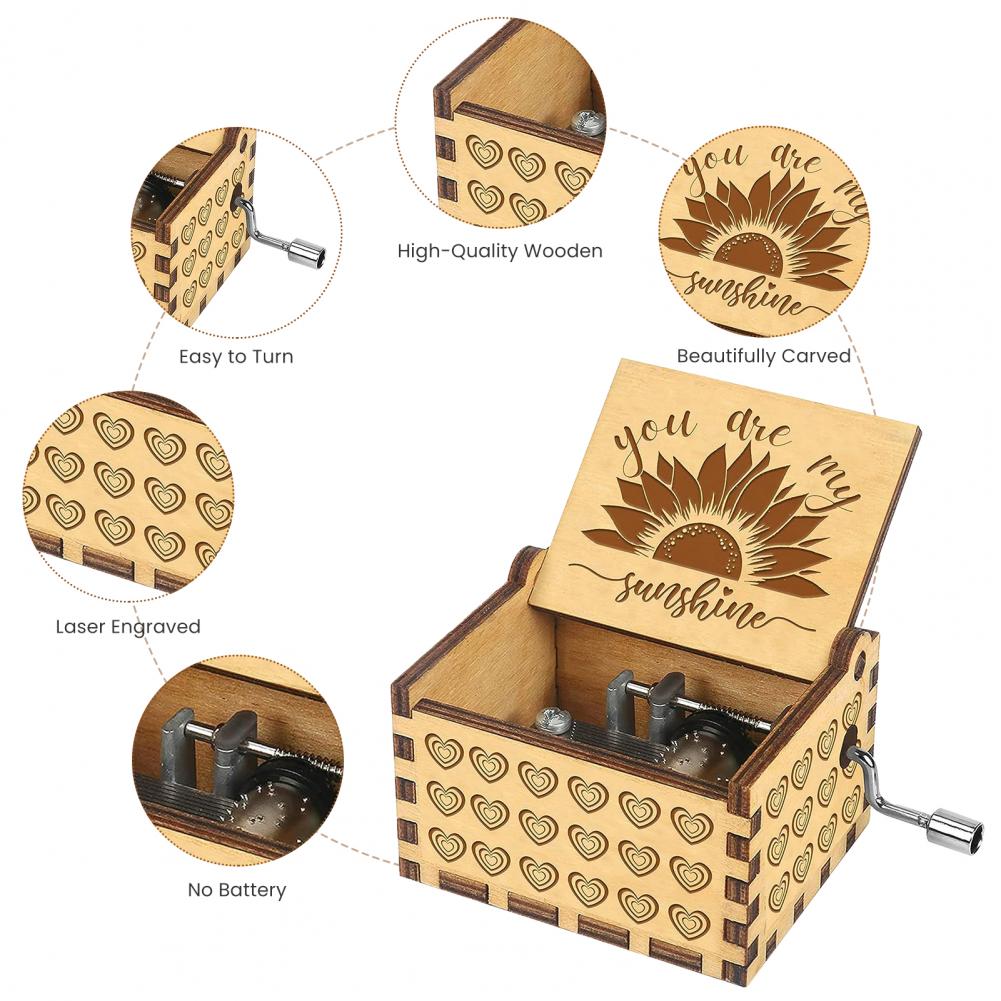 6.4* 5.2cm Mini Music Box Rota – Musical Instrument Cajon recenzja i cena