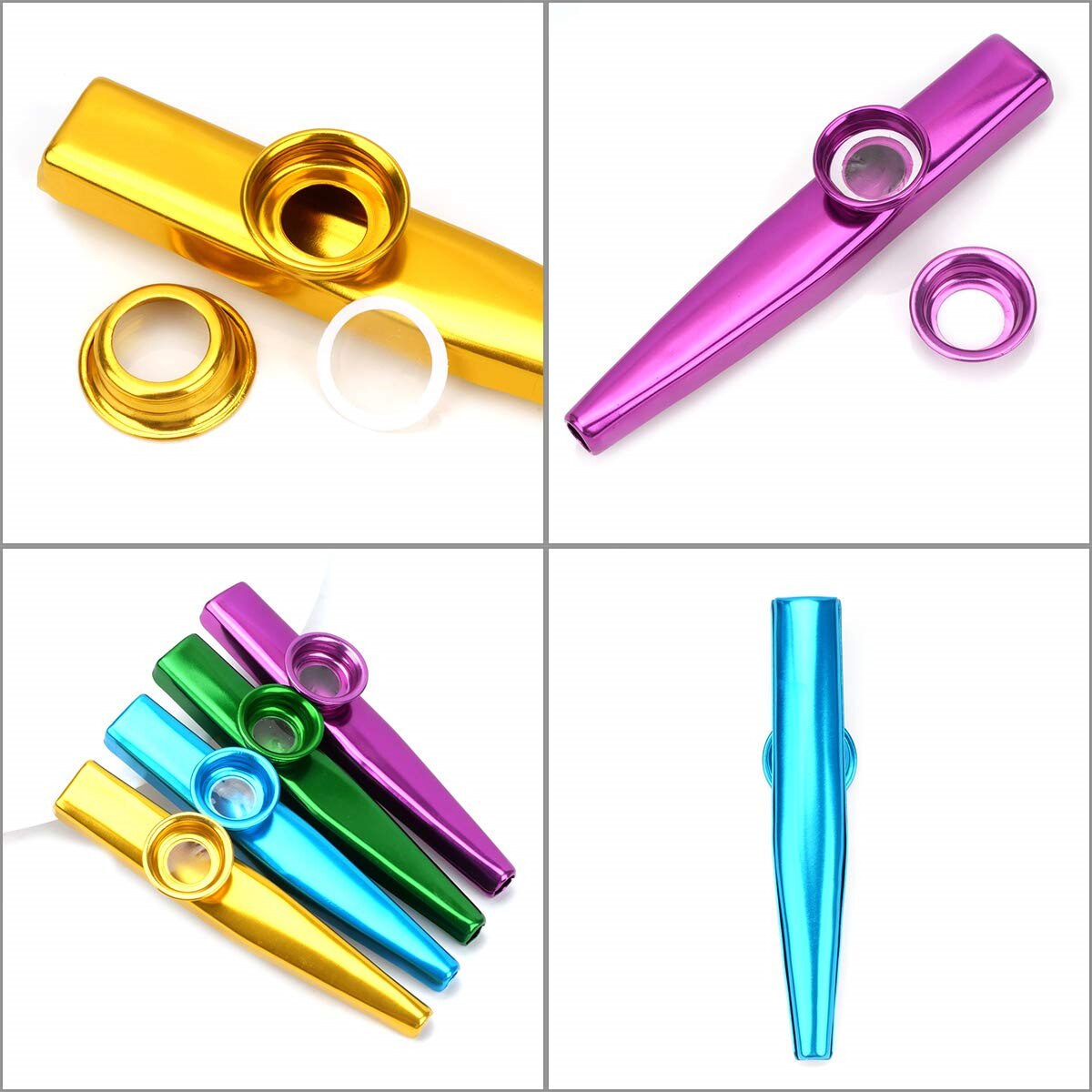 Kazoo Silver Aluminum Alloy wi – Musical Instrument Flute recenzja i cena