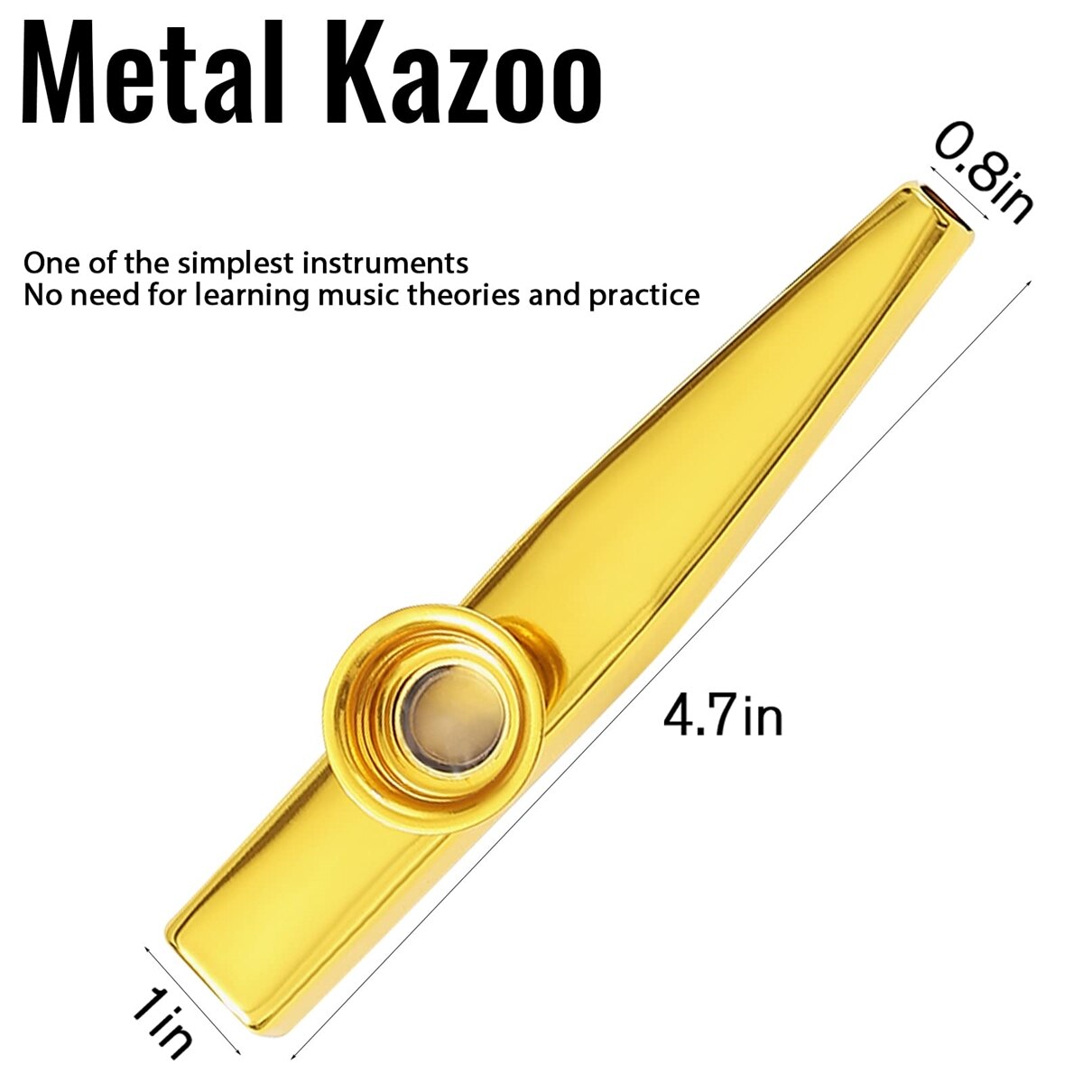 Kazoo Silver Aluminum Alloy wi – Musical Instrument Flute recenzja i cena