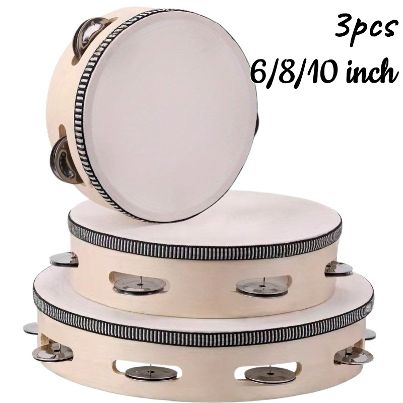 1/3pcs Wooden Tambourine 6/8/1 – Musical Instrument Chimes recenzja i cena