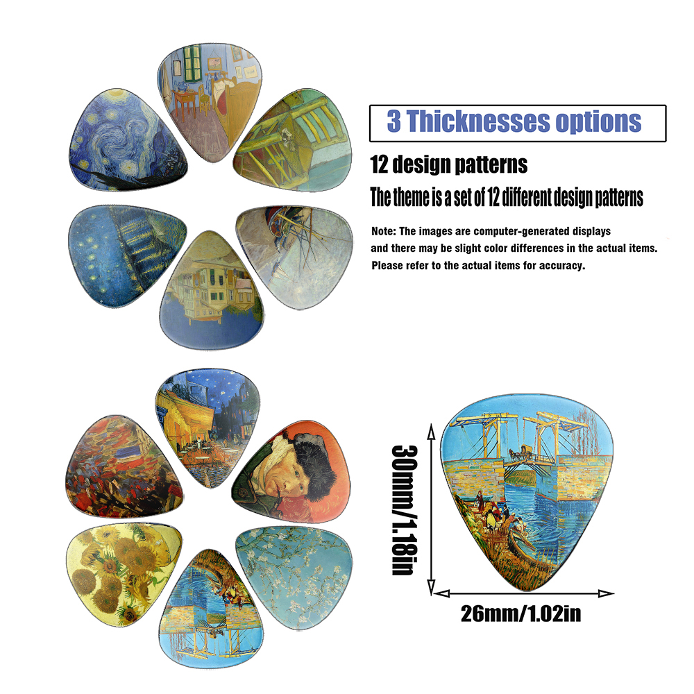 12pcs/Set Van Gogh Themed Guit – Musical Instrument Fagot recenzja i cena